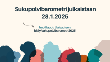 Tervetuloa E2 Tutkimuksen, Miina Sillanpään Säätiön ja Työeläkevakuuttajat Telan Sukupolvibarometrin julkistustilaisuuteen