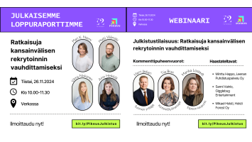Julkistustilaisuus: Pk-yritykset ja ulkomaalainen työvoima Suomessa (PIKEUS) -hanke julkaisee loppuraporttinsa 26.11. klo 10.00