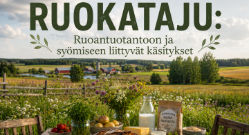 RUOKATAJU: Ruoantuotantoon ja syömiseen liittyvät käsitykset
