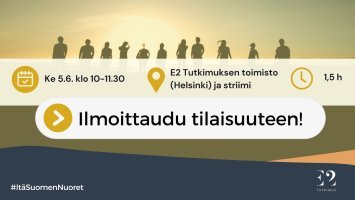 Save the date: Nuoret Itä-Suomen tulevaisuuden tekijöinä -tutkimuksen tulokset julkaistaan 5. kesäkuuta. Tule mukaan!